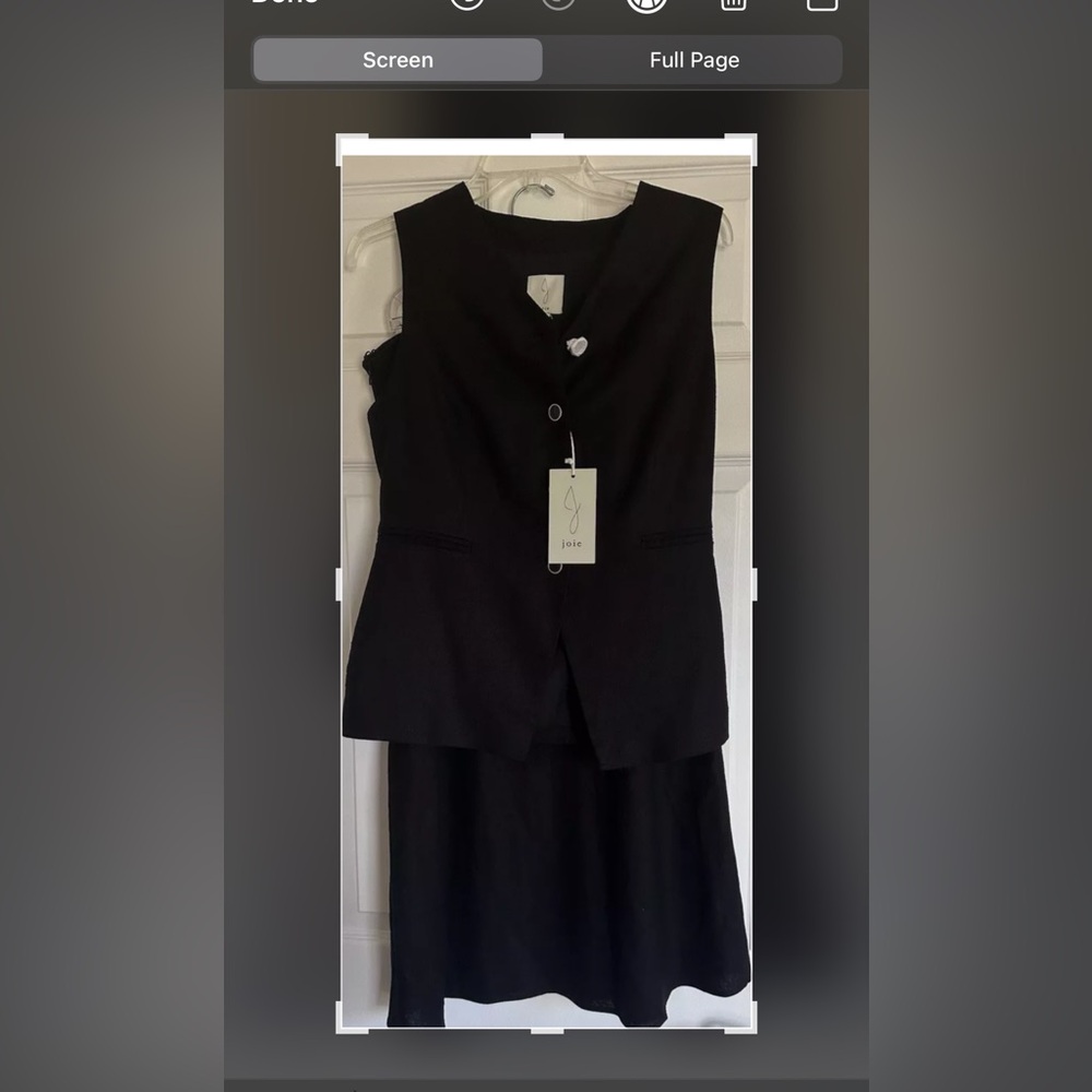 NWT Gorgeous skirt and vest set! Natural 100% linen!